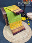 Handwoven Patola Silk Saree Plain Gala Border