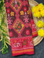 Elephant Pallu With Motif Design Handwoven Patola Silk Saree