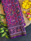 Exclusive Purple Motifs Design Handwoven Patola Silk Saree