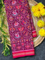 Purple Motif Design Handwoven Patola Silk Saree