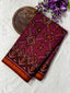 Handwoven Patola Silk Saree Manekchowk Pink and Red