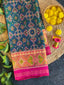 Navratna Manekcowk Tradition Design Handwoven Patola Silk Saree