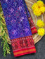Motif Design With Blue Color Handwoven Patola Silk Saree