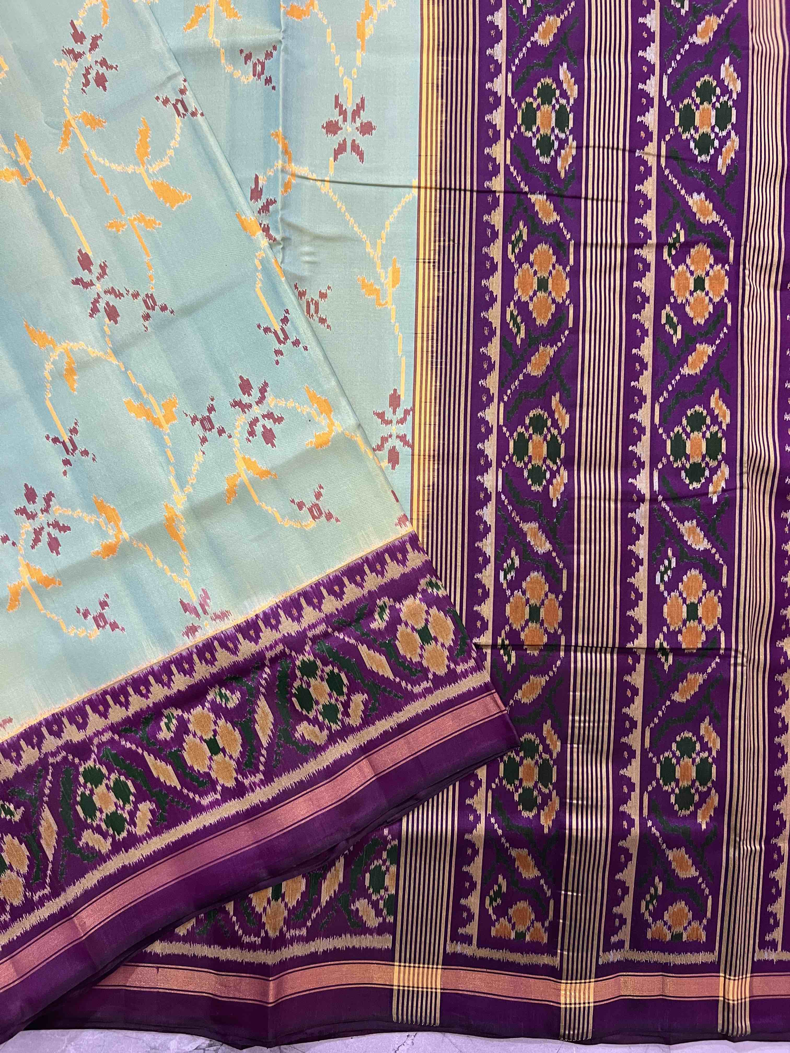 Fancy Design Handwoven Patola Silk Saree