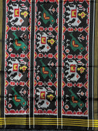 Black Motif Design Handwoven Patola Silk Saree