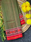 Green Gala Border With Designer Blouse Handwoven Patola Silk Saree