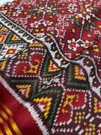 Red Navratna Traditional Design Handwoven Patola Silk Saree