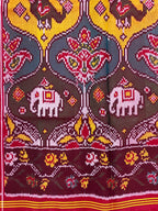Big Motifs Design Handwoven Patola Silk Saree