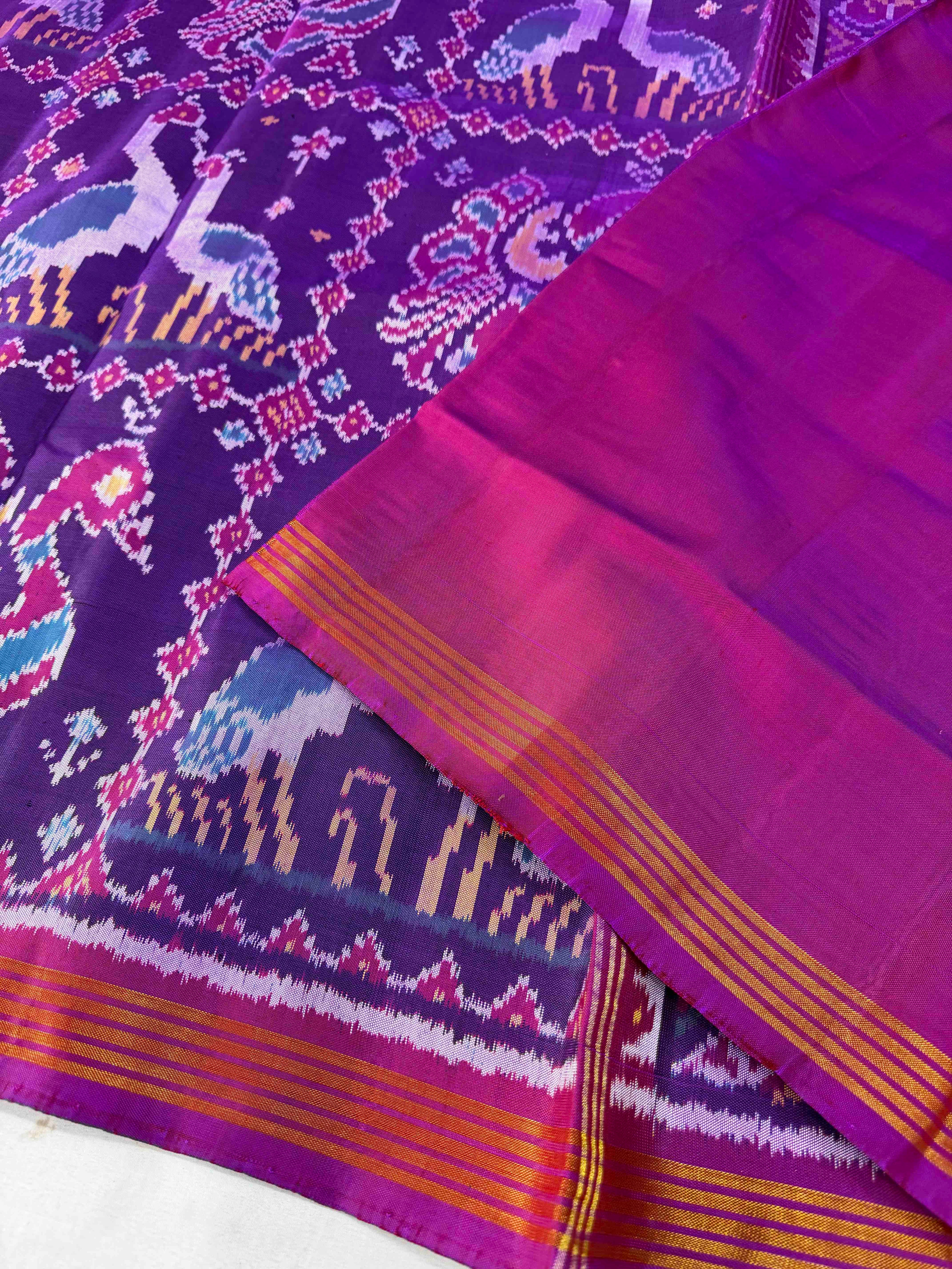 Big Motif Design Handwoven Patola Silk Saree