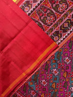 Multicolor Laheriya Design Handwoven Patola Silk Saree