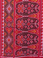 Red Color With Peacock Design Handwoven Patola Silk Saree