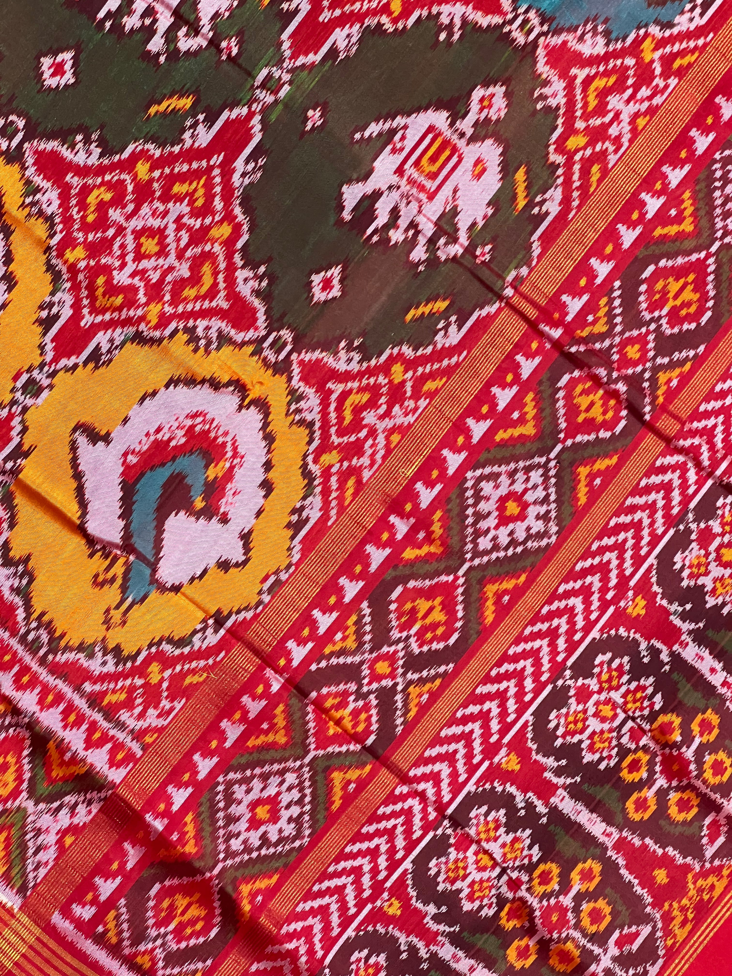 Exclusive Motifs Handwoven Patola Silk Saree