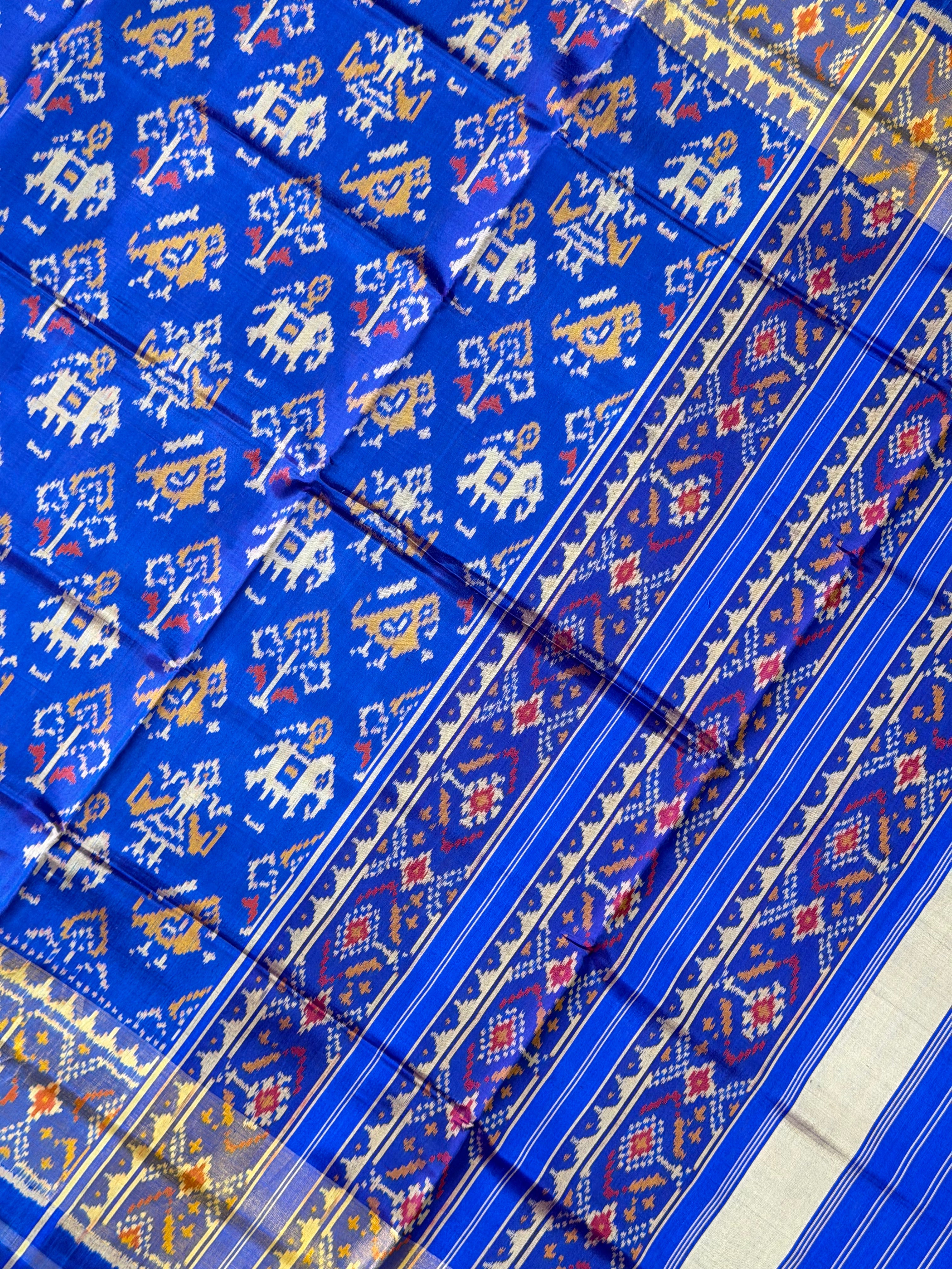 Narikunj Traditional Design Handwoven Patola Silk Saree