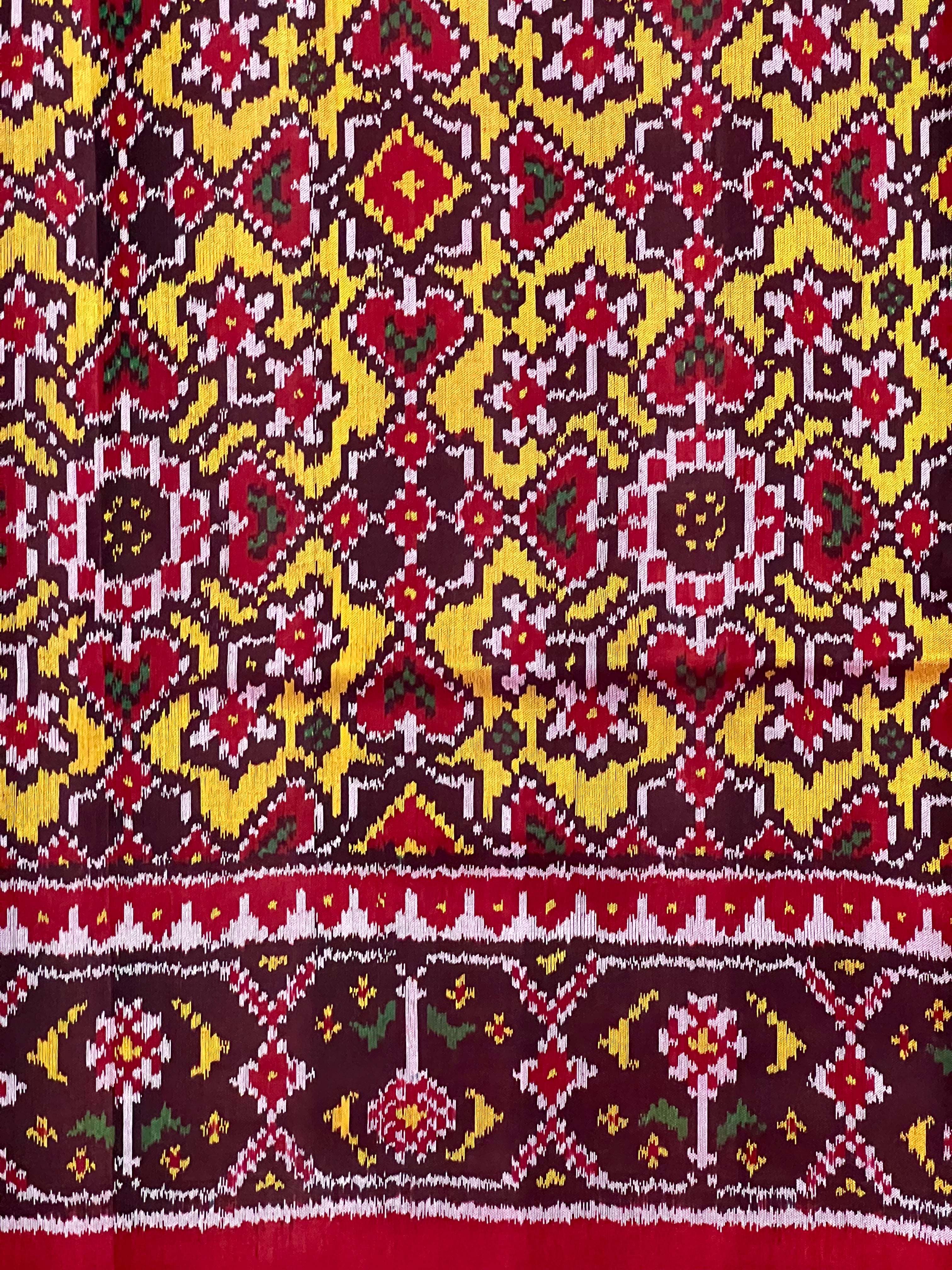 Navratna-Menekchowk Traditional Design Handwoven Patola Silk Saree