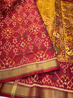 Handwoven Patola Silk Saree Narikunjan Mustard