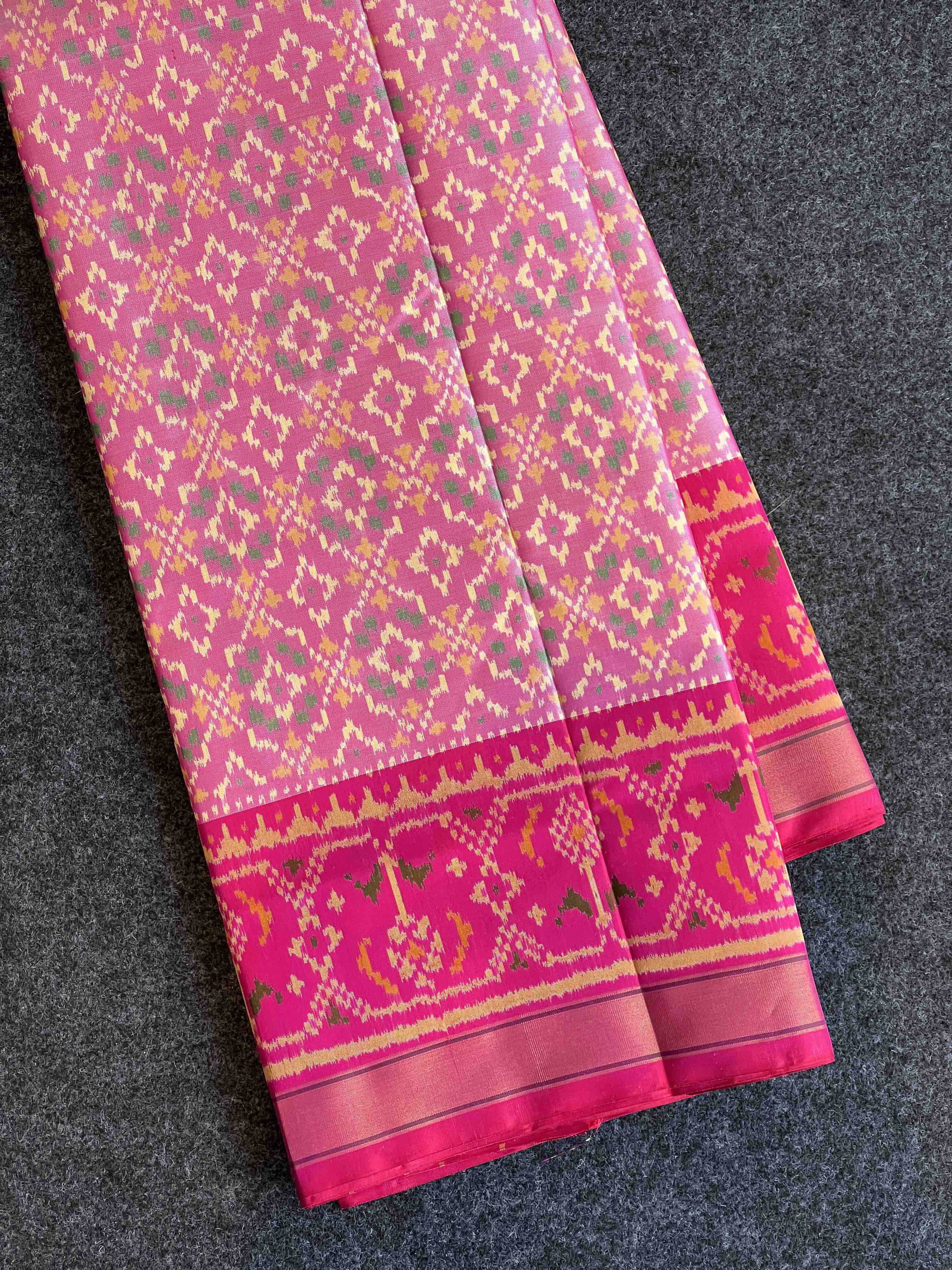 ButtonFul Design Handwoven Patola Silk Saree