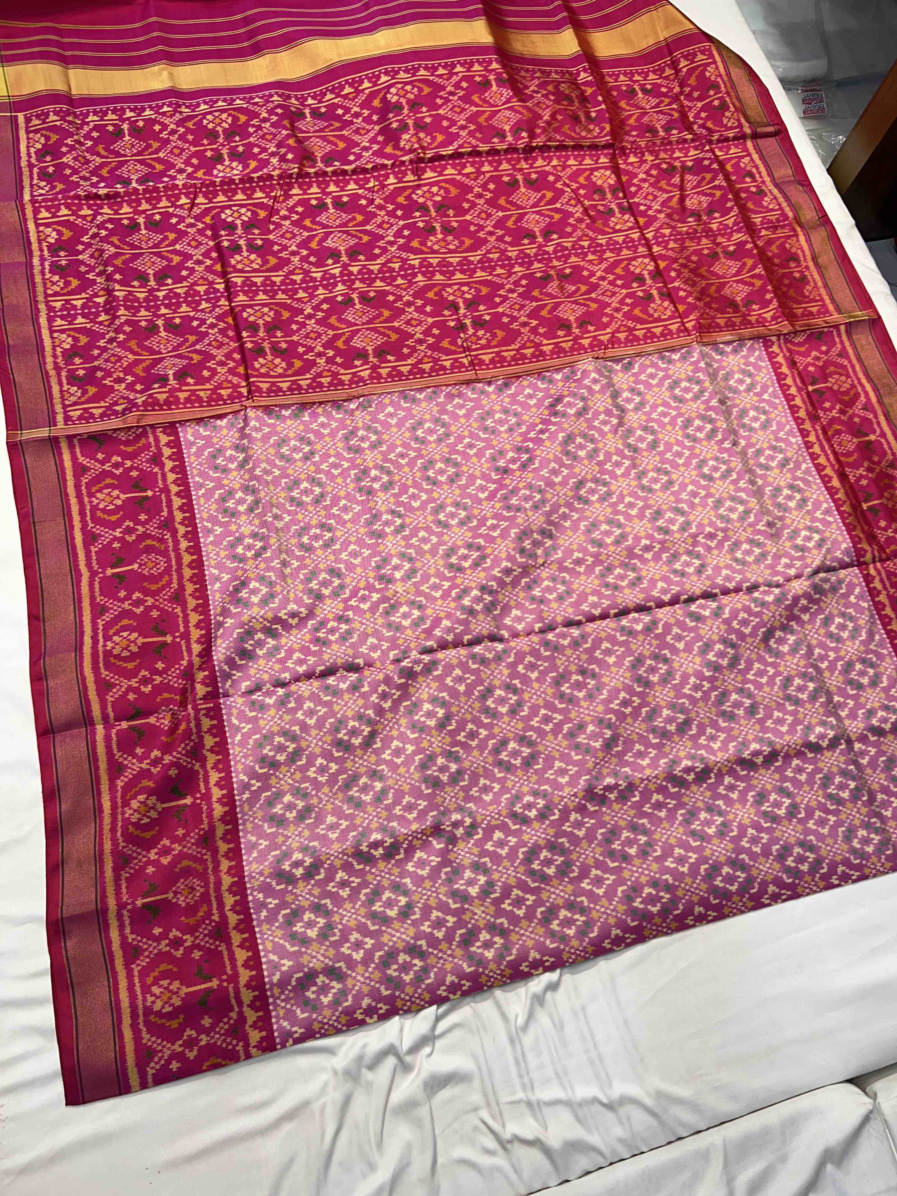 ButtonFul Design Handwoven Patola Silk Saree