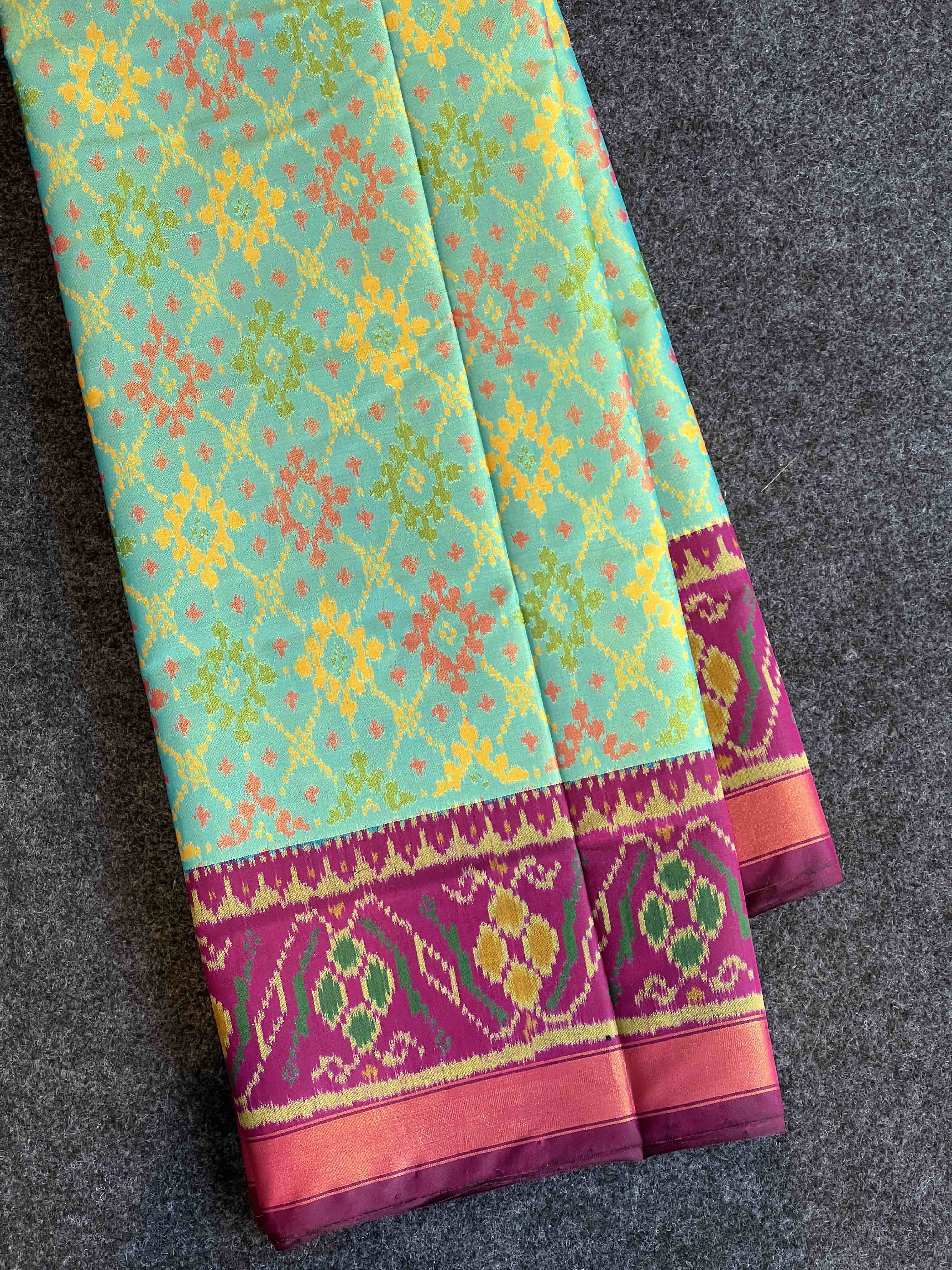 Handwoven Patola Silk Saree Chanda Bhat Main image