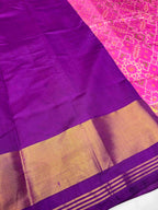 Handwoven Patola Silk Saree ManekChowk BabyPink