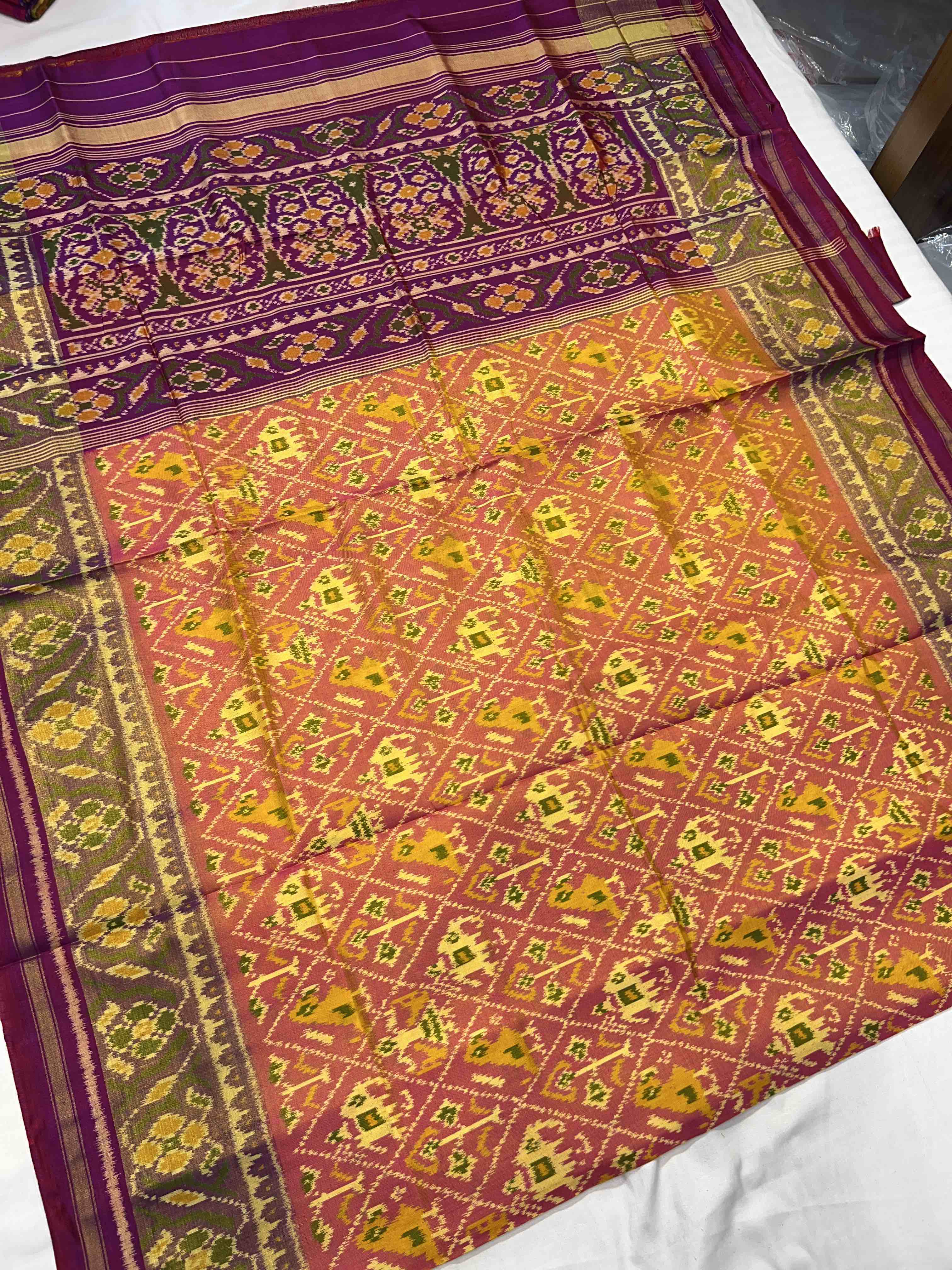 Handwoven Patola Silk Saree Narikunjan