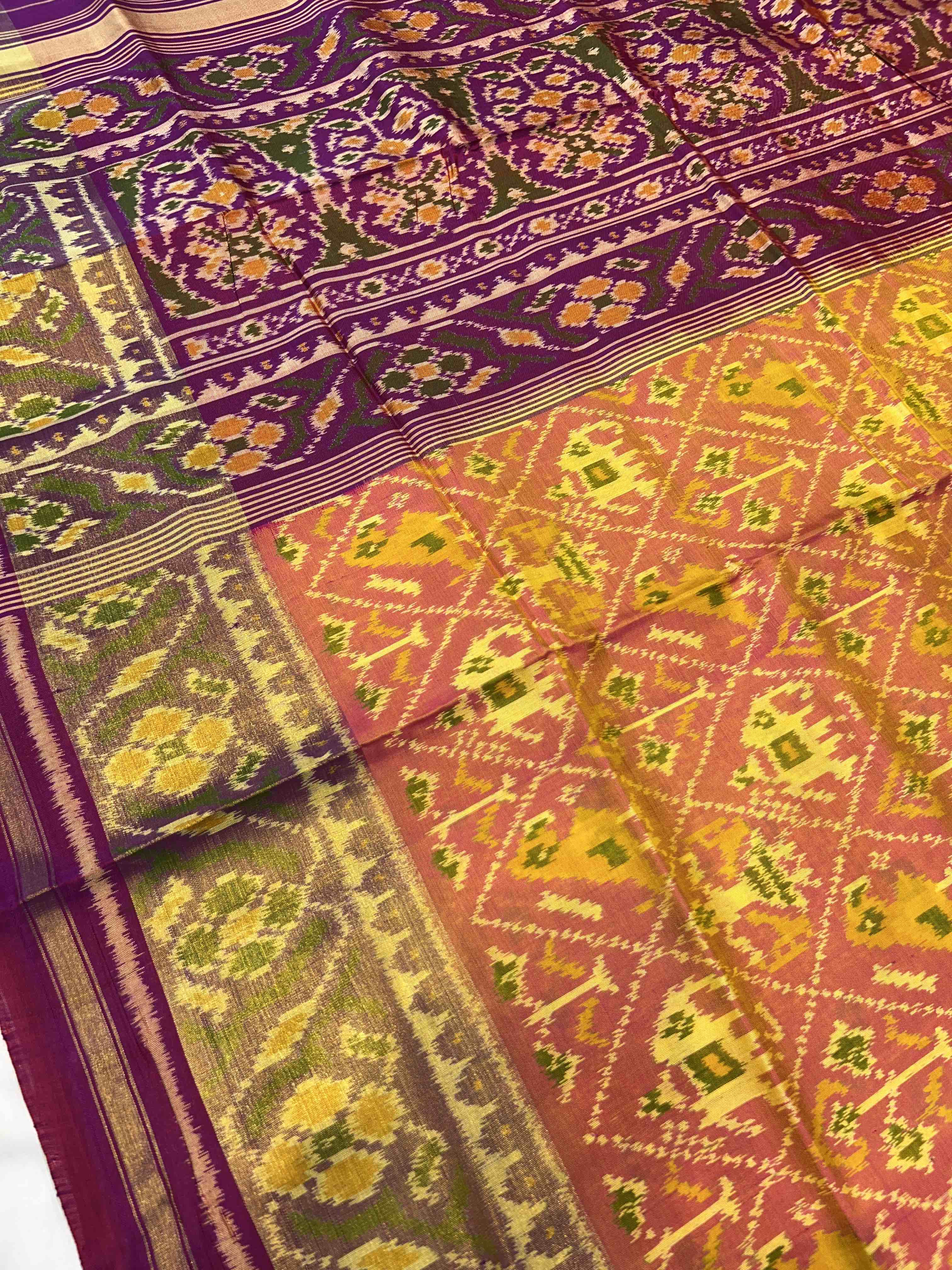 Handwoven Patola Silk Saree Narikunjan