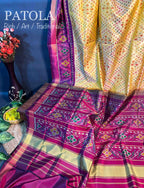 Handwoven Patola Silk Saree Traditional Butti Design