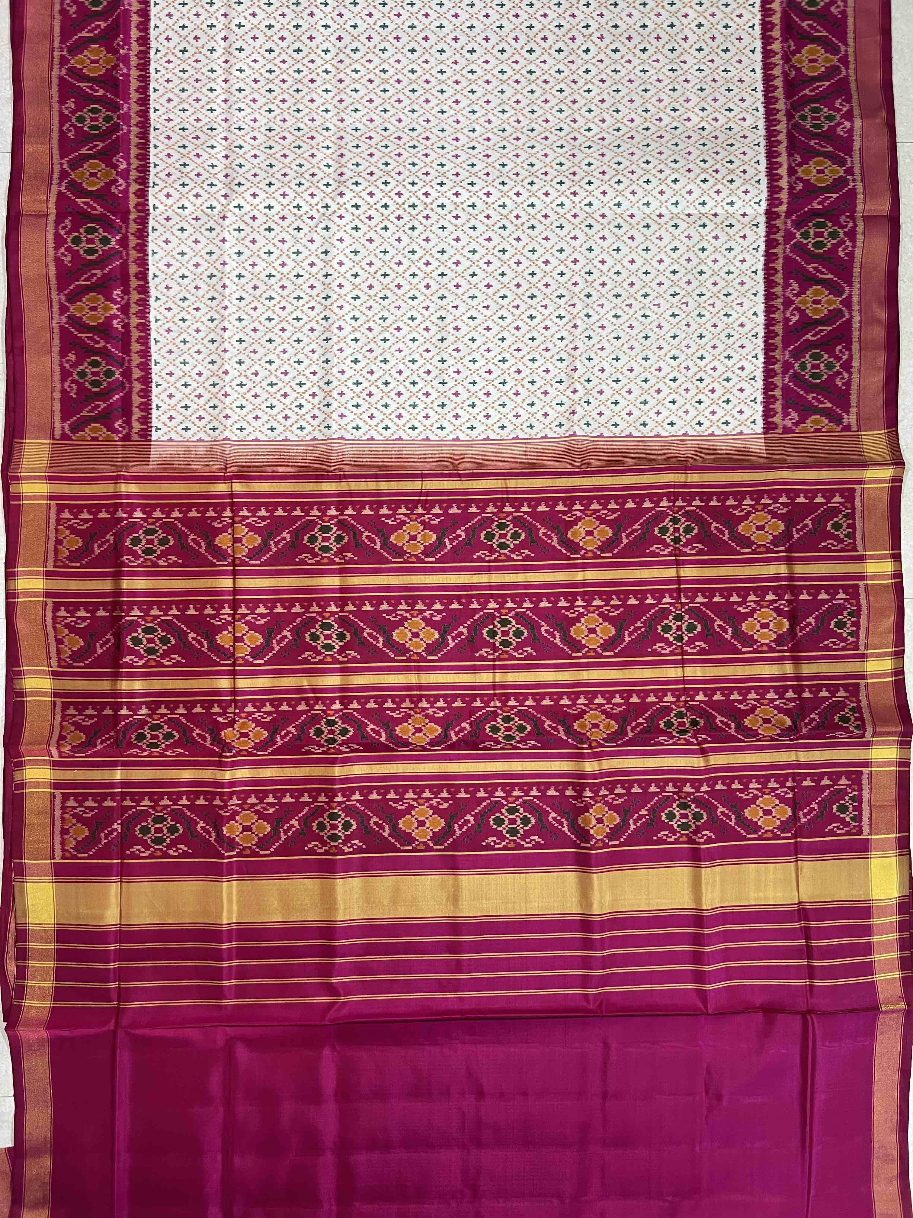 Handwoven Patola Silk Saree Traditional Daliya Bhat