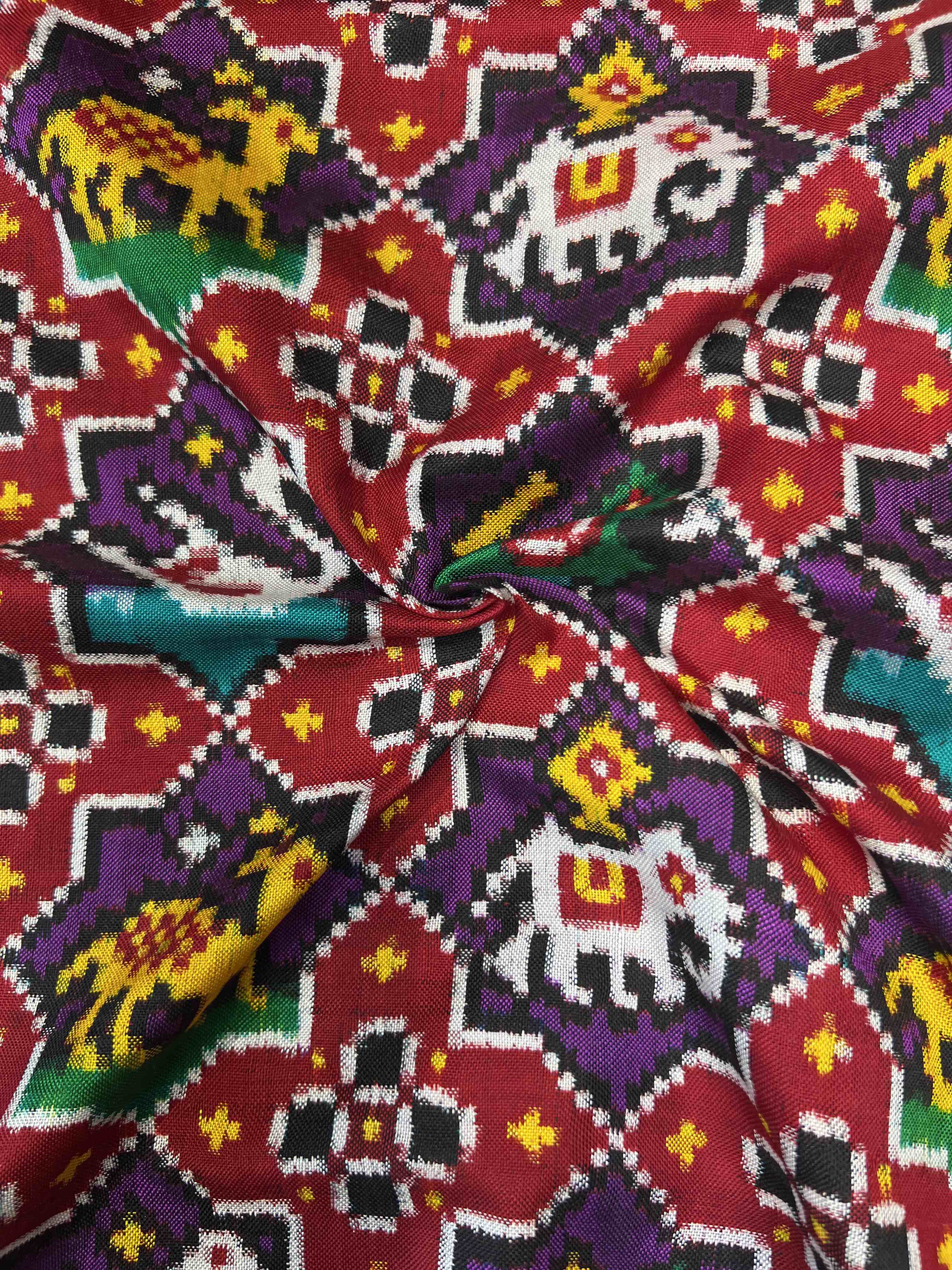 Handwoven Double Ikat Patola Silk Saree