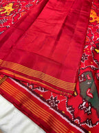 Handwoven Patola Silk Saree Chaabadi With Motif
