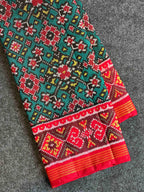 Handwoven Patola Silk Saree Navratna