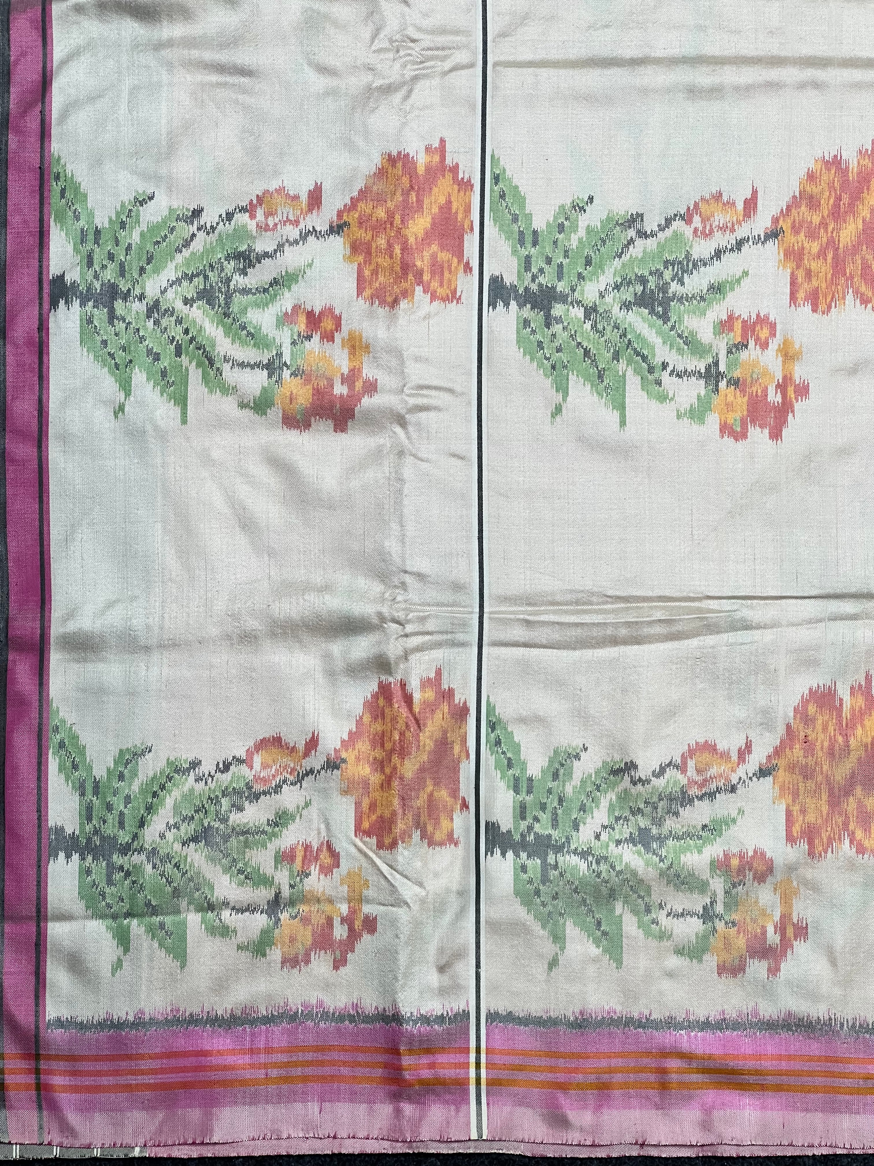 Exclusive Flower Design Handwoven Patola Silk Saree