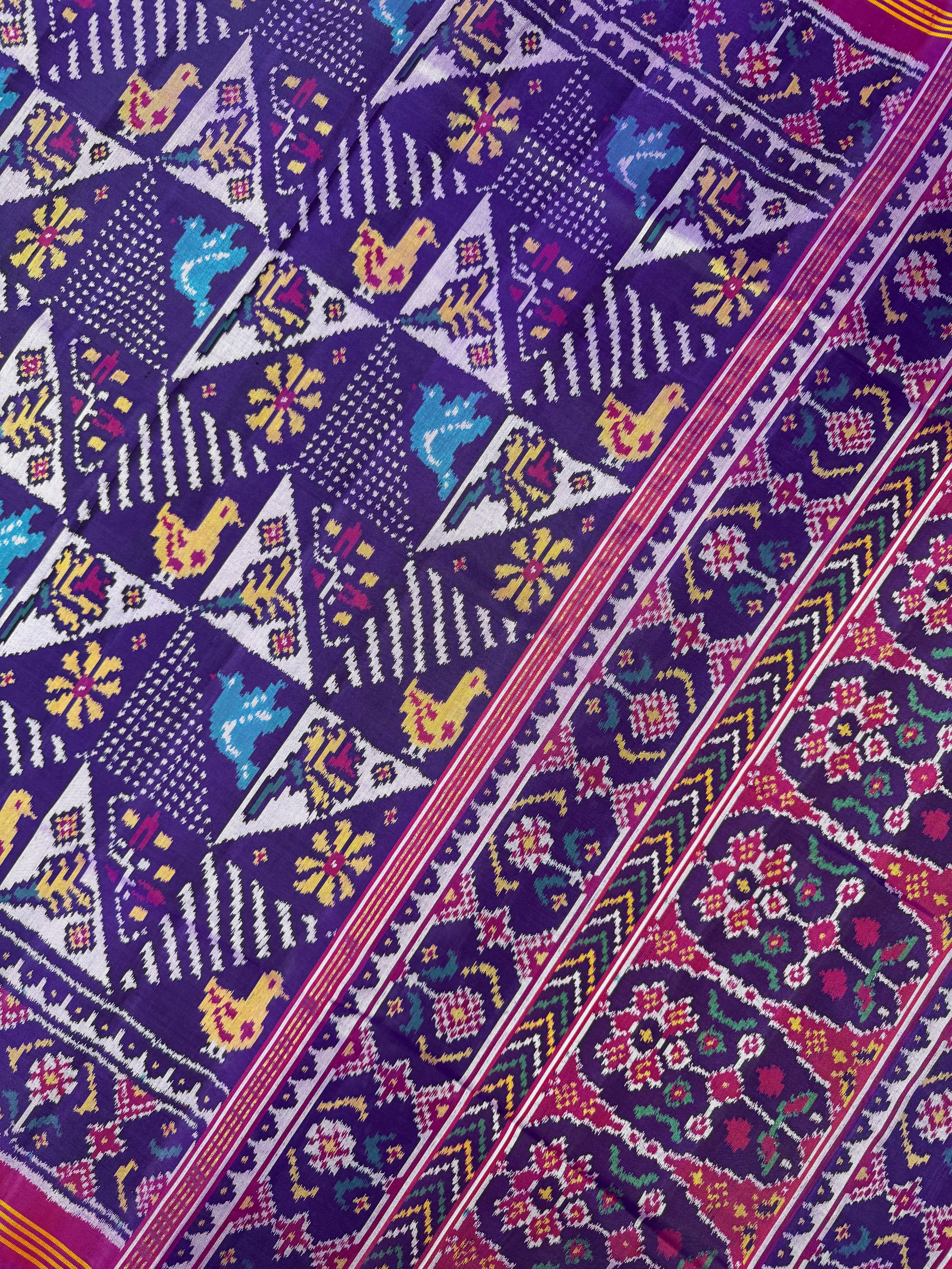 Fancy Design Handwoven Patola Silk Saree