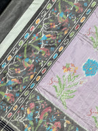 Pleats Style Designer Handwoven Patola Silk Saree