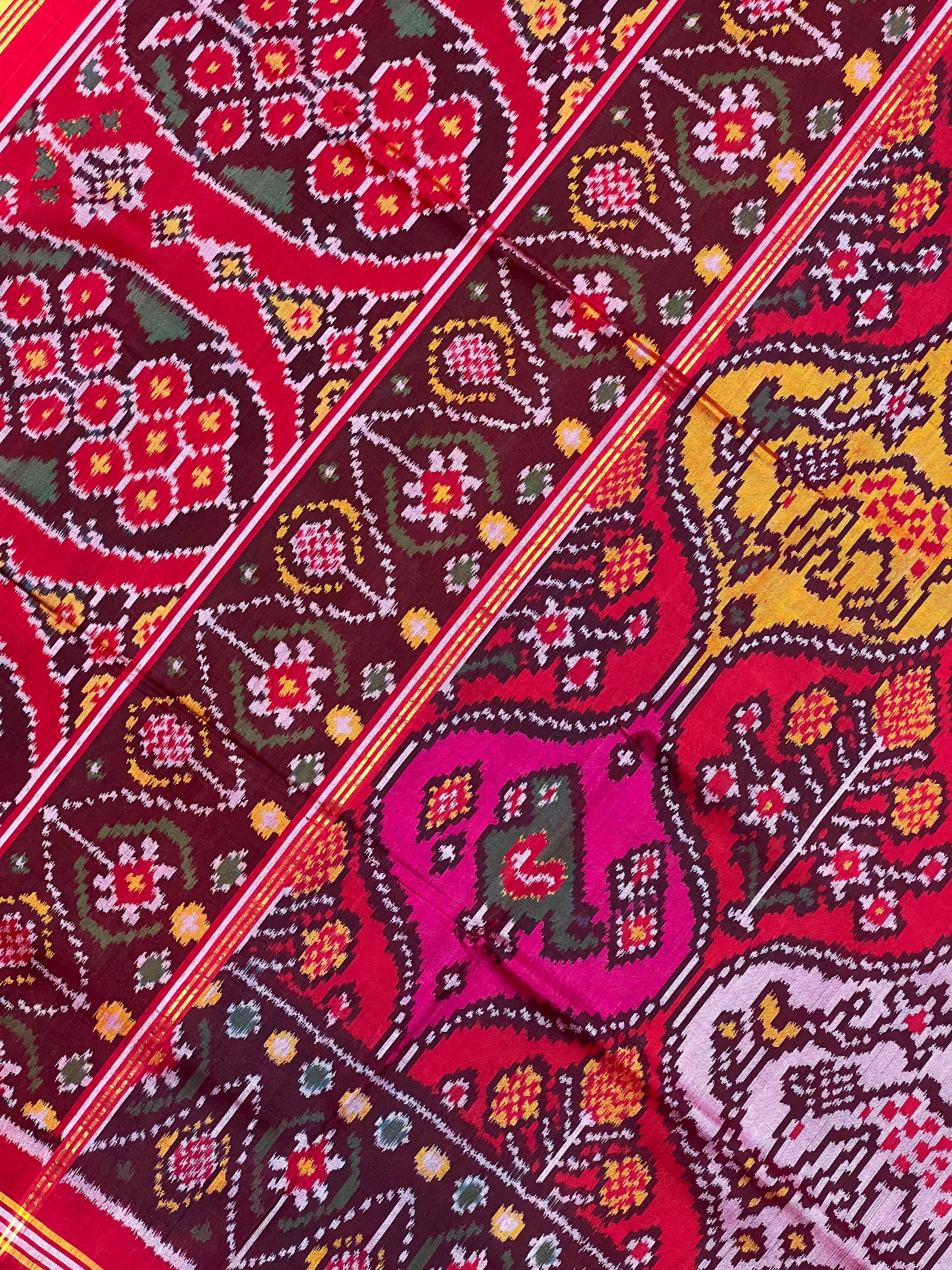 Exclusive Motif Traditional Design Handwoven Patola Silk Saree