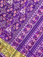 Navratna With Elephant Design Handwoven Patola Silk Saree