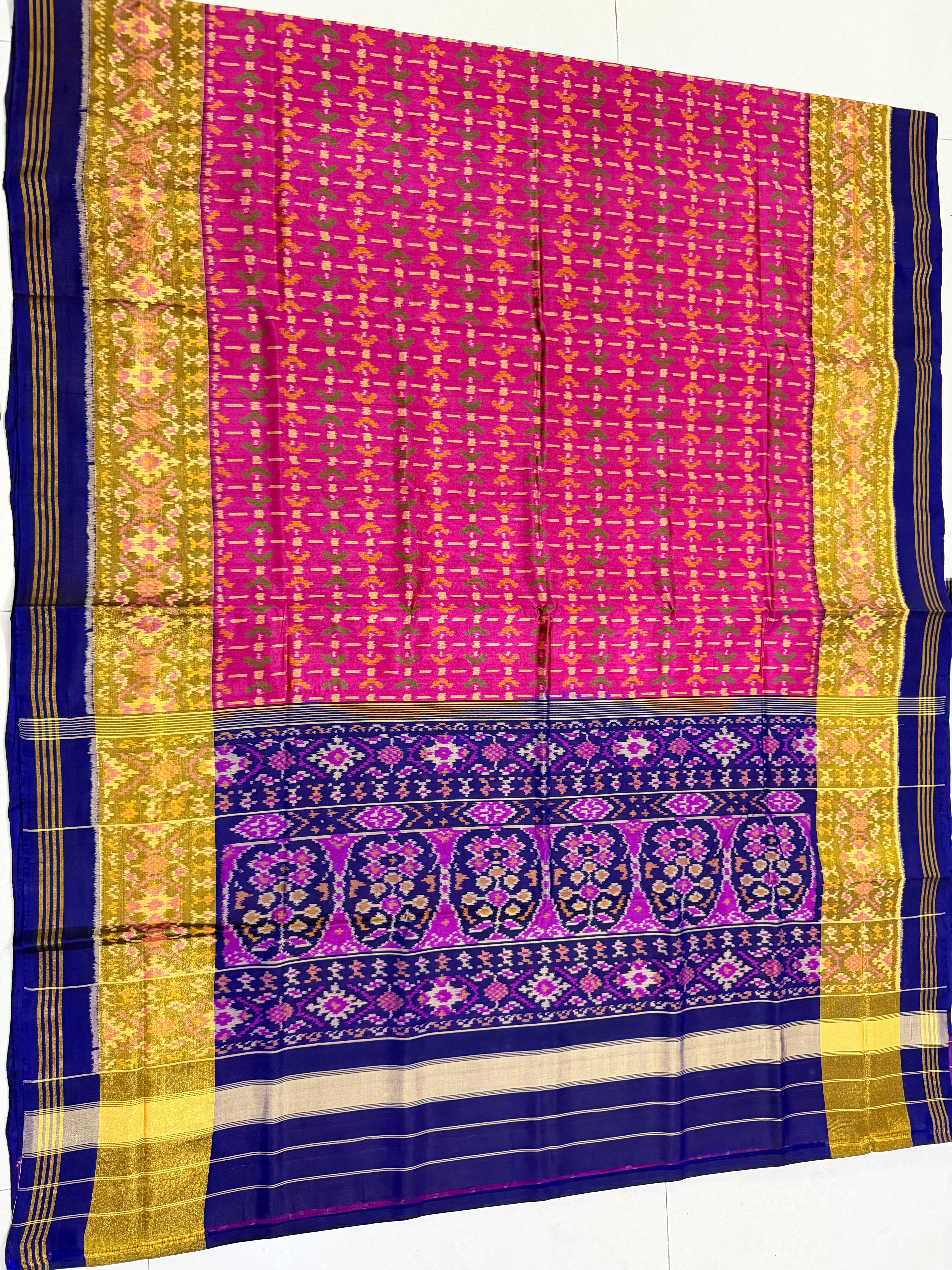 Fancy Design Handwoven Patola Silk Saree