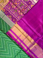 Laheriya Zigzag Handwoven Patola Silk Saree