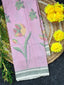 Pastel Pink Flower Design Handwoven Patola Silk Saree