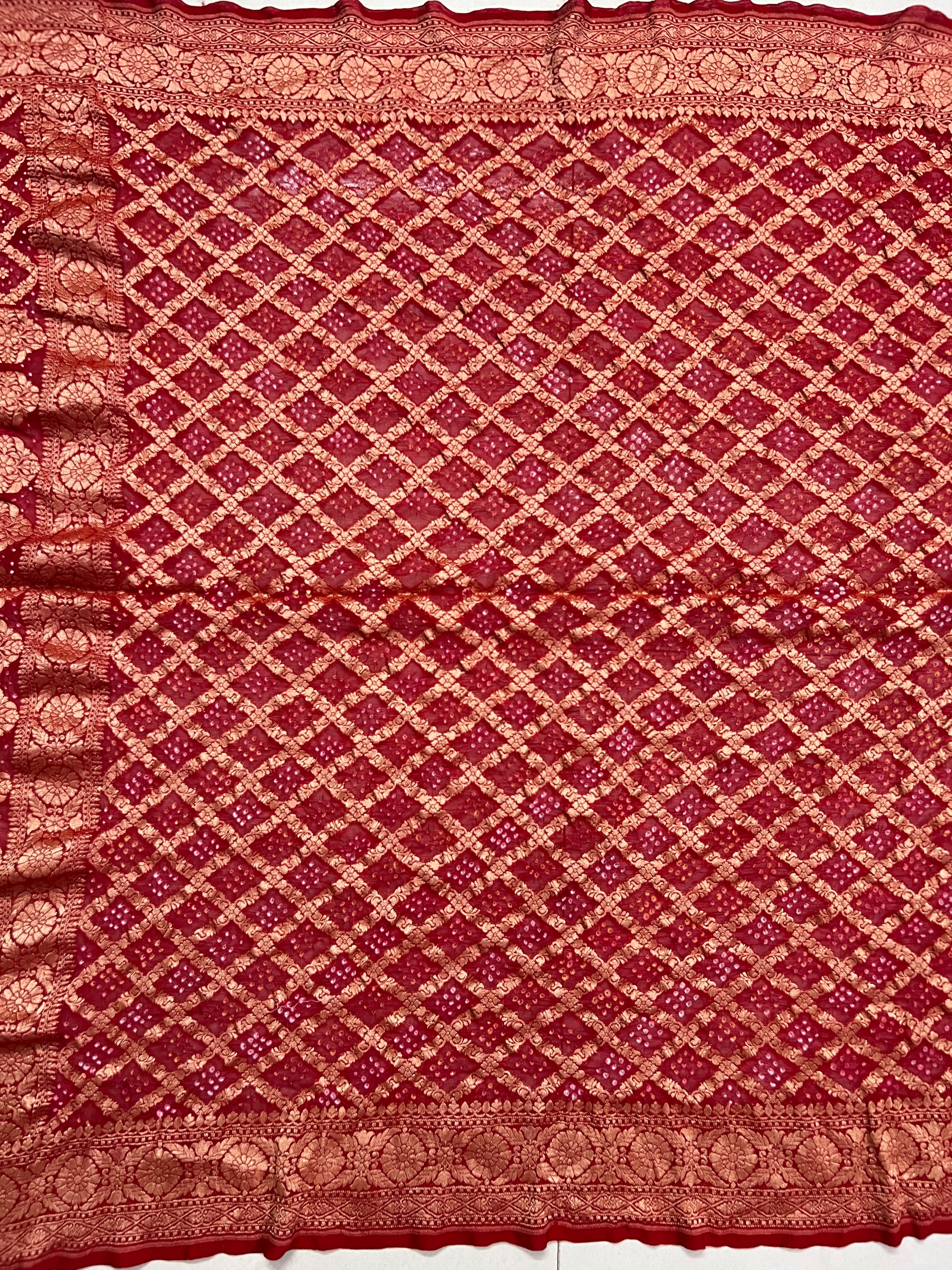 Georgette Bandhej Saree