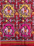 Multi Color Elephant Design Handwoven Patola Silk Saree