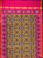 Peach Beige Manekchowk Design Handwoven Patola Dupatta