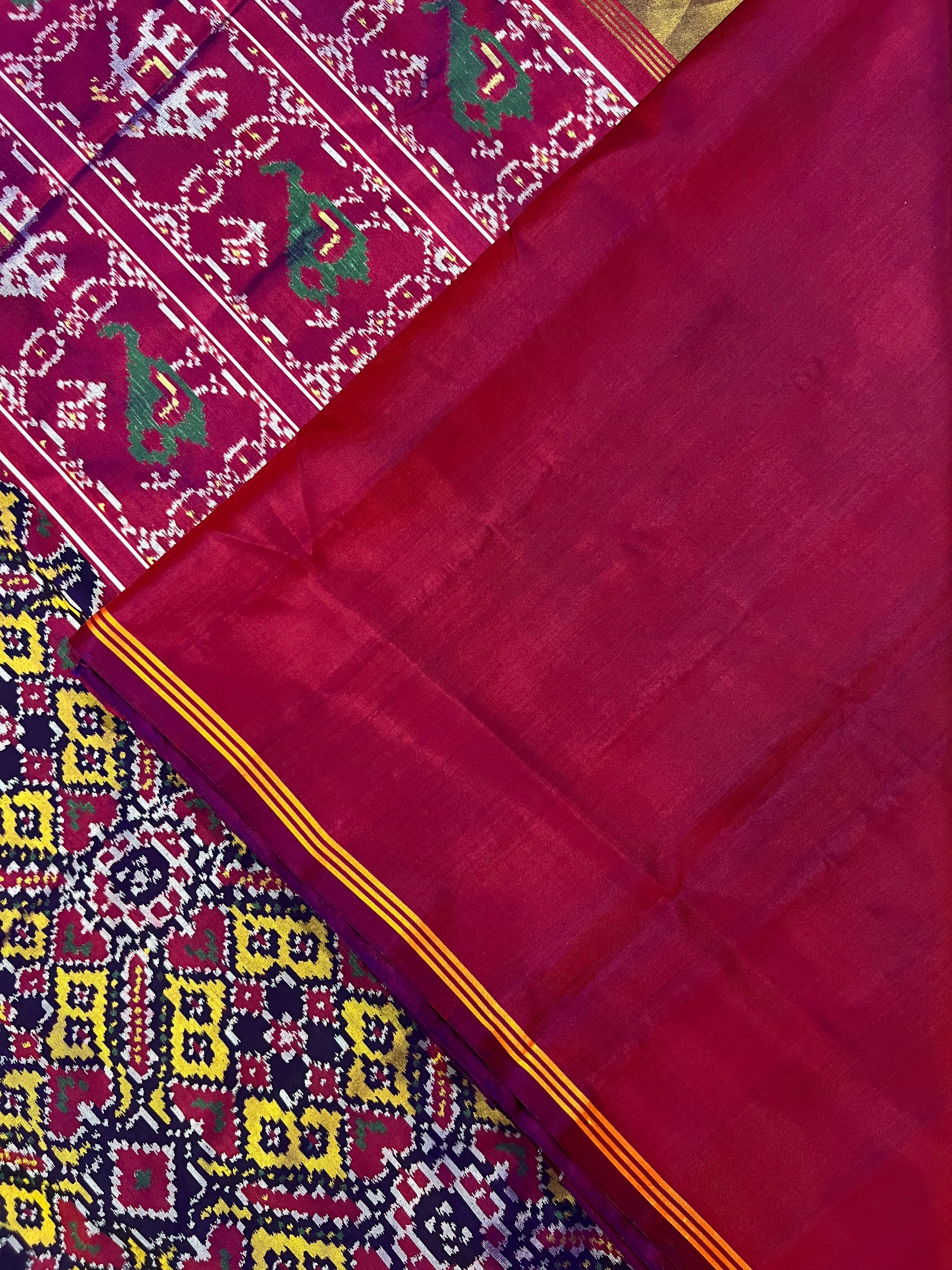 Manekchowk Traditional Design Handwoven Patola Silk Saree