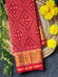 Red Color Traditional DesignHandwoven Patola Silk Saree