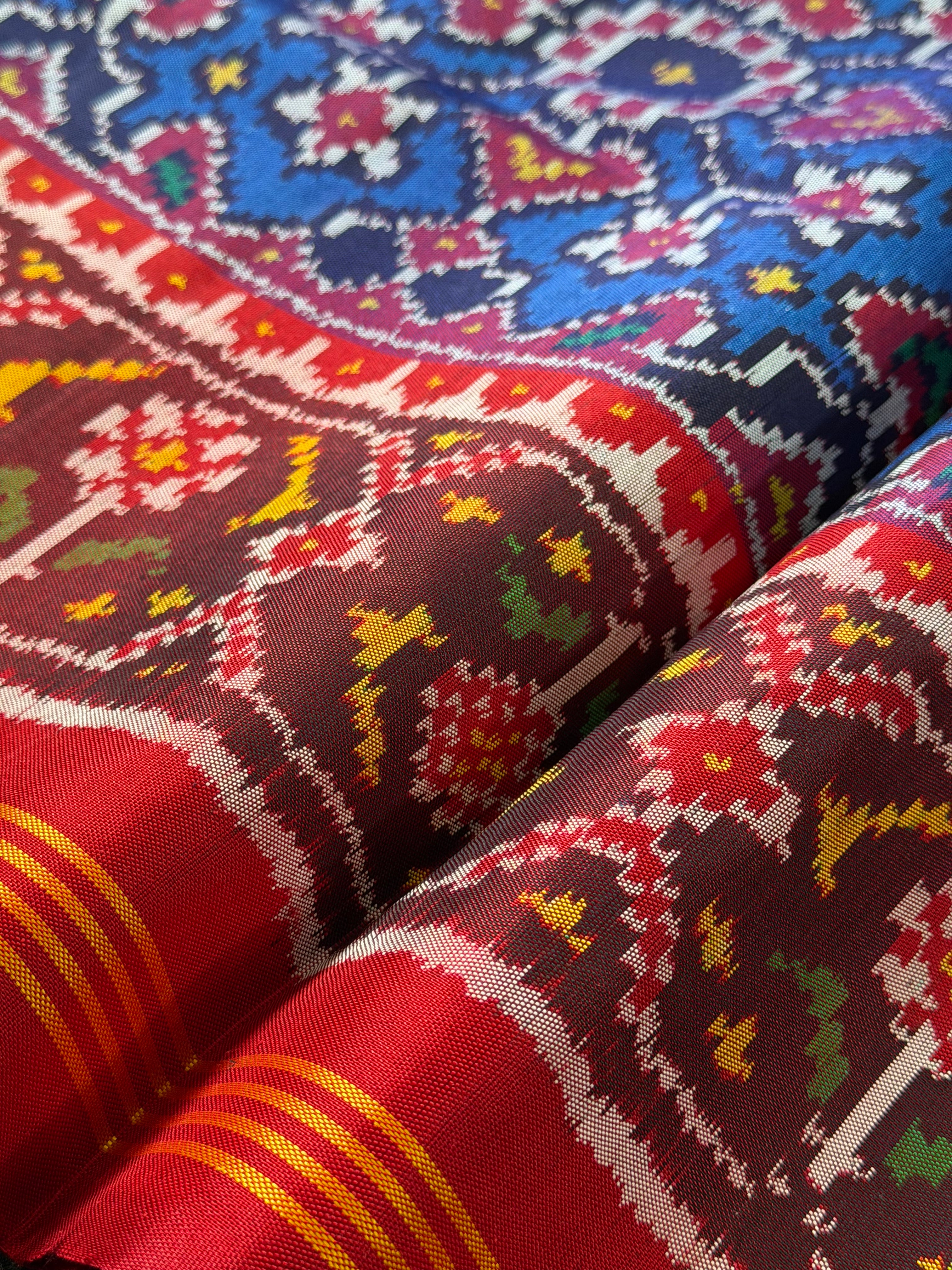 Navratna Manekchowk Traditional Design Handwoven Patola Silk Saree