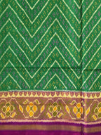 Laheriya Zigzag Handwoven Patola Silk Saree