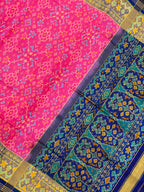 Baby Pink Navratna Design Handwoven Patola Silk Saree