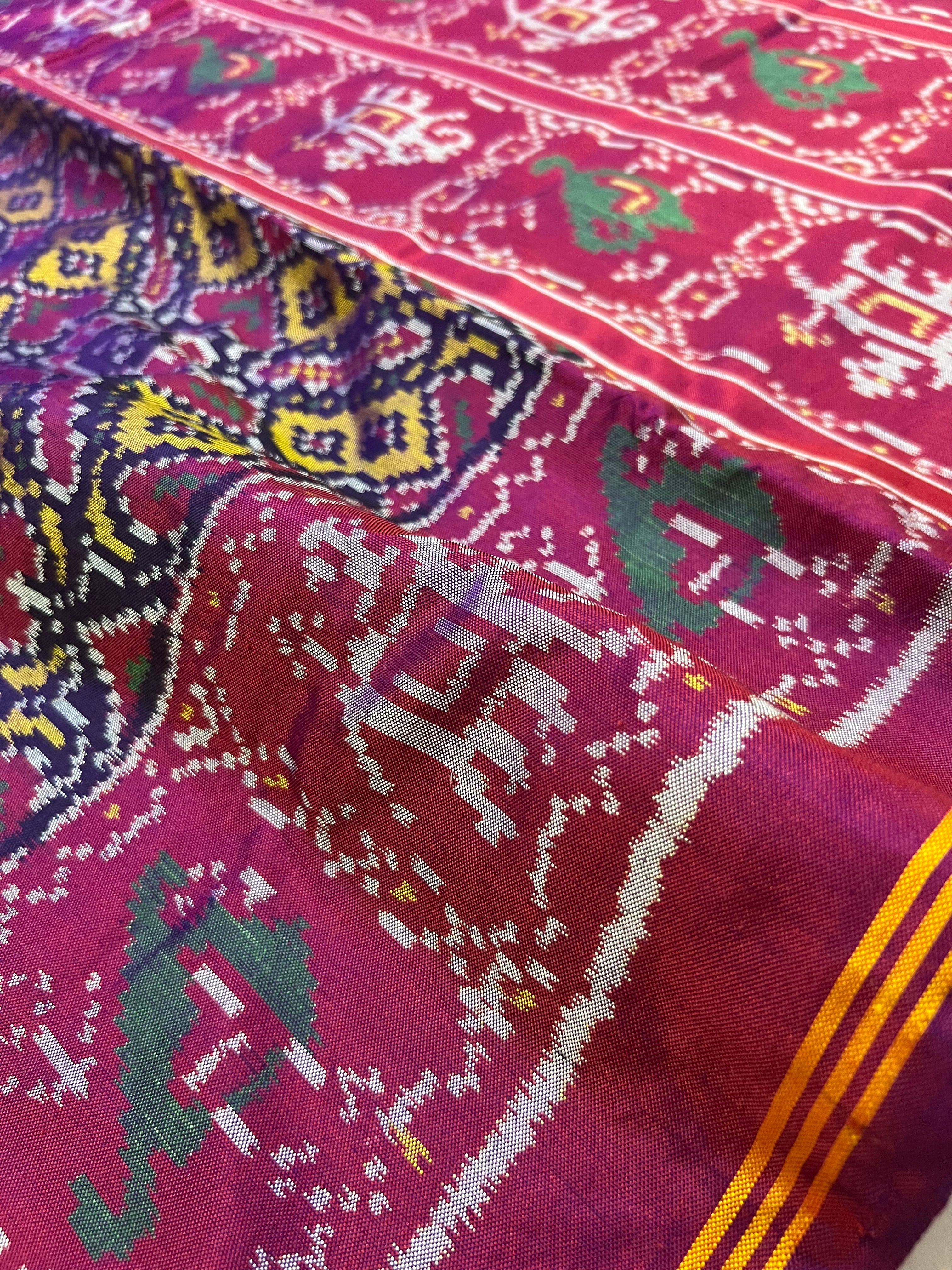 Manekchowk Traditional Design Handwoven Patola Silk Saree