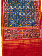 Blue Narikunj Design Handwoven Patola Silk Saree