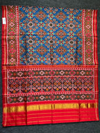 Navratna-Manekchowk Design Handwoven Patola Silk Saree