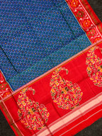 Button-Ful Traditional Design Handwoven Patola Silk Saree